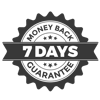 Black and white 7-day Money Back Guarantee badge Black and white 7-day Money Back Guarantee badge